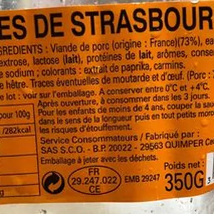 Saucisses de strasbourg