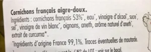 Cornichon aigre-doux français