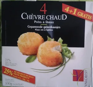 4 chèvres chauds, Prêts à Dorer (21% MG)
