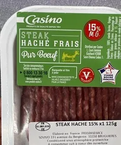 Steacks haches 15 % MG