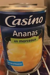 Ananas en morceaux au jus d'ananas