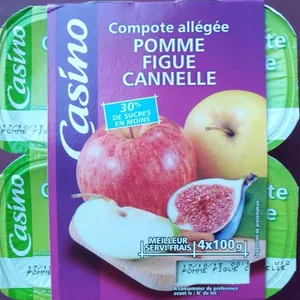 Compote allégée - Pommes Figues Cannelle