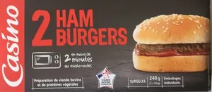 2 Hamburgers - Préparation de viande bovine et de protéines végétales