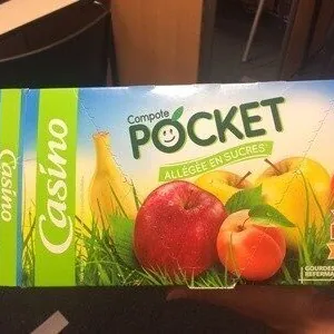 compote POCKET  allégée en sucres