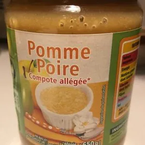 Pomme poire compote allegée