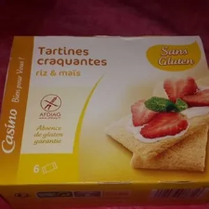 Tartines craquantes riz & maïs sans gluten
