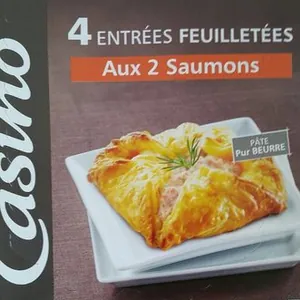 Entrées feuilletées aux 2 saumons