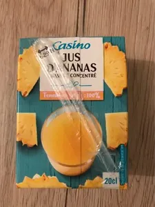 Jus d'ananas à base de concentré