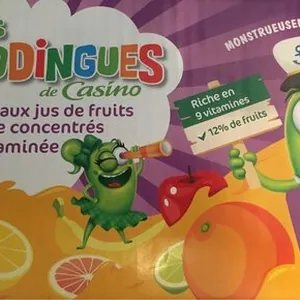Boissons aux jus de fruits à base de concentrés multivitaminée