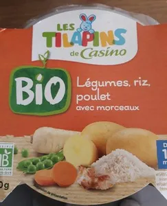 Légumes riz poulet avec morceaux BIO 18 mois