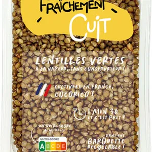 LENTILLES VERTES 300 G FRAICHEMENT CUIT by LUNOR