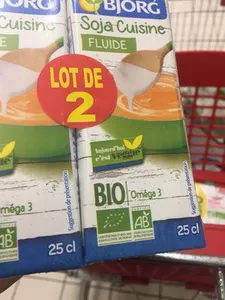 Soja Cuisine Bjorg, 2x250g Offre Spéciale