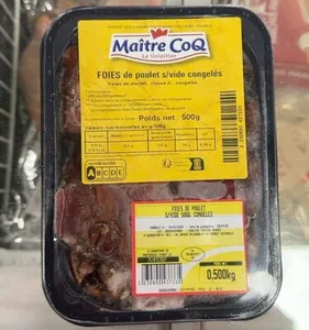foie de poulet s/vide maître coq