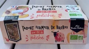 Yaourt fermier de brebis lit de pêche