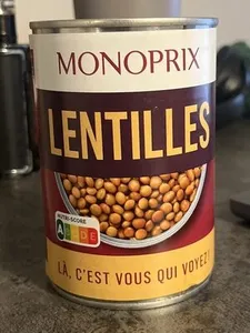 Lentilles préparées