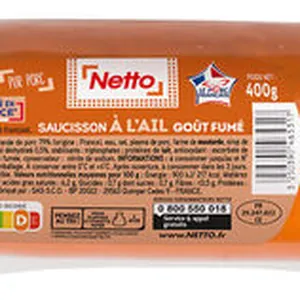 Saucisson a l'ail gout fume 400g