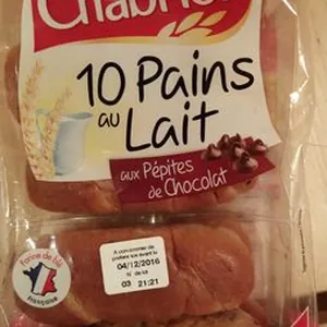 10 Pains au lait aux pépites de chocolat