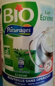 Lait écrémé paturages