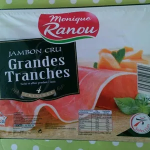 Jambon cru grandes tranches