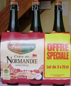 Cidre de Normandie, Doux (2 % vol.) [La bouteille : code barre 3250390030560]