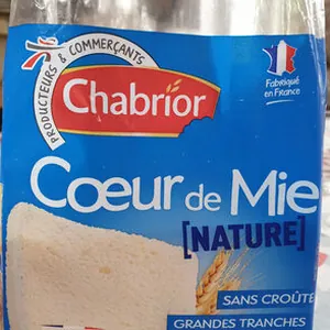 Coeur de mie - nature - Grandes tranches - sans croûte