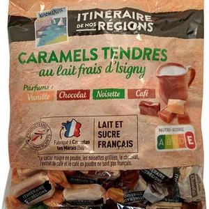Caramels tendres au lait frais d'Isigny aromatisés - 350g