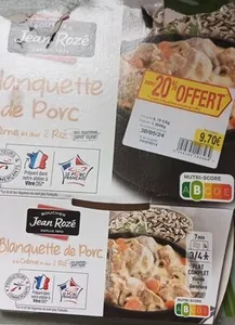 Blanquette de porc Jean Rozé