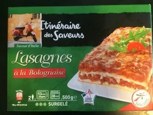 Itinéraire des Saveurs Saveur d'Italie Lasagnes à la bolognaise 500 g