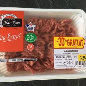 Viande bovine hachée