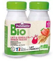 Laits & Céréales fraise BIO 2*250ml - 12 mois
