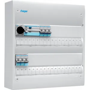 Hager Gd218sf Centralapparat Typ: Gamma, Ip30 2 X 18 Moduler, Elfördelning & Strömförsörjning