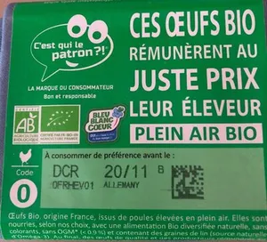 Oeufs Bio et Bbc