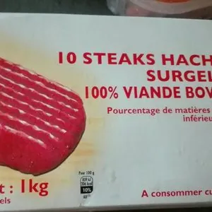 Steaks haches surgeles
