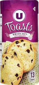 Toasts briochés aux raisins
