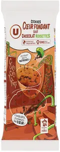 Cookies coeur fondant chocolat noisettes paquet de 160g