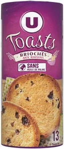 Toasts briochés raisins