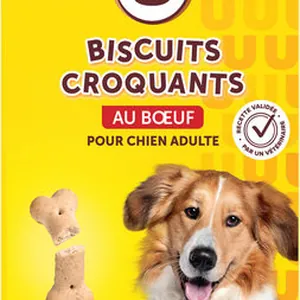 Biscuits croquants au boeuf et aux cereales