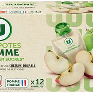 Gourdes compote allégée pomme 12x90g