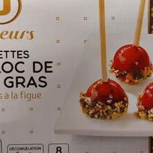 Sucettes apéritives bloc de foie gras de canard pomme et gelée à la figue - 96g