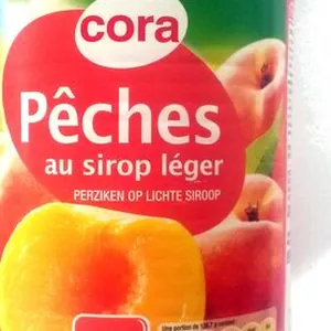 Pêches au sirop léger