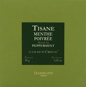 Dammann Peppermint Tea Cristal Teabag (pack of 2, Total 50 Teabags)