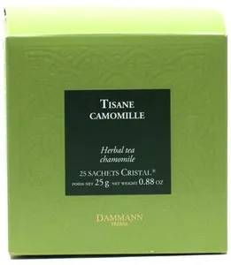 Dammann Freres Chamomille Herbal Tea - 25 Bags in Black Box, 1.76oz (50g)