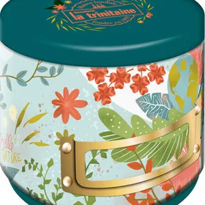 Boite nature ronde bleu ciel galettes bretonnes pur beurre aux pépites de chocolat en sachets fraîcheur