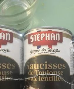 Saucisses de Toulouse  aux lentilles