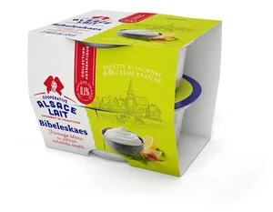 Fromage blanc au citron, échalotte et aneth - Bibeleskaes