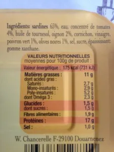 Connétable - Sardines Genereuses à La Catalane