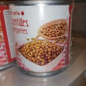 lentilles preparees