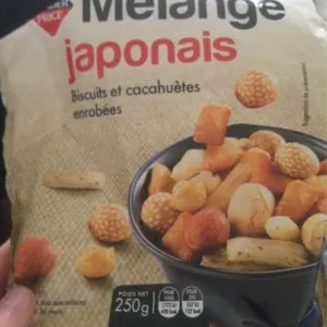 Mélange japonais - biscuits et cacahuètes enrobées