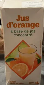 Jus d’orange - à base de jus de concentré