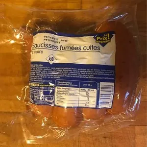 Saucisses fumées cuites